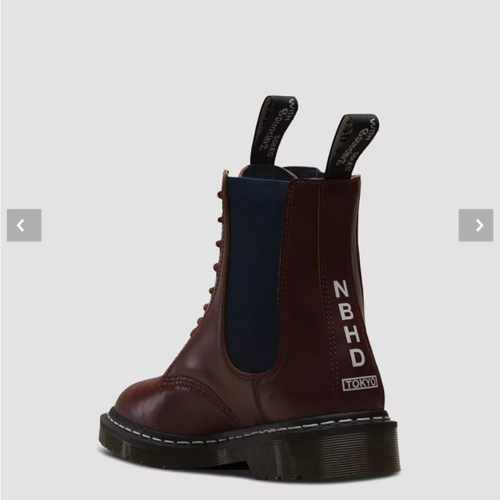 Dr. Martens MIE 1460 NBHD OXBLOOD VINTAGE SMOOTH LEATHER 9M/10W MADE IN ENGLAND - Picture 4 of 12